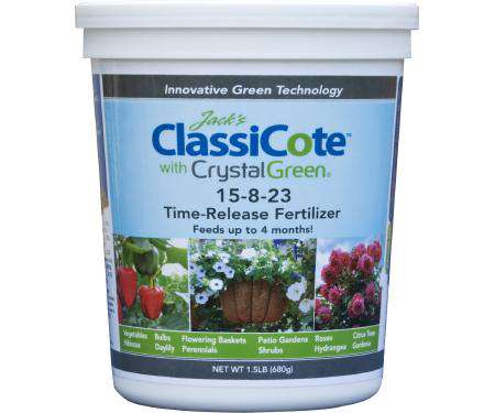jack's fertilizer for plants Jack's ClassiCote with Crystal Green