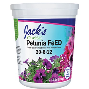 Jack's Classic Petunia FeED Water Soluble Plant Food - 20-6-22 (1.5 lb. Tub)