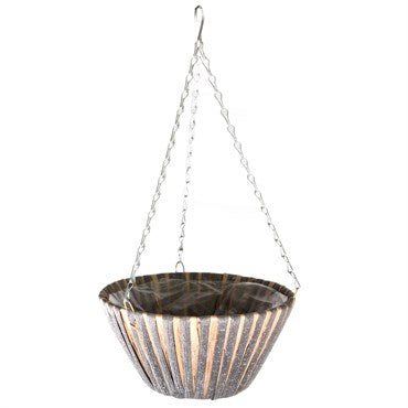 Gardener Select® Woven Straw & Plastic Hanging Basket