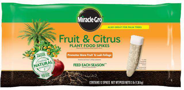 Miracle-Gro Fruit & Citrus Plant Food Spikes (10-15-15)